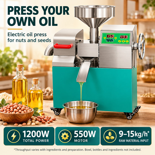 Commercial electric oil press - commercial,